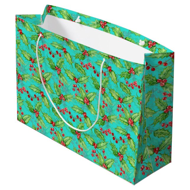 Grand Sac Cadeau Aquarelle de baie vitrée (Dos Angle)