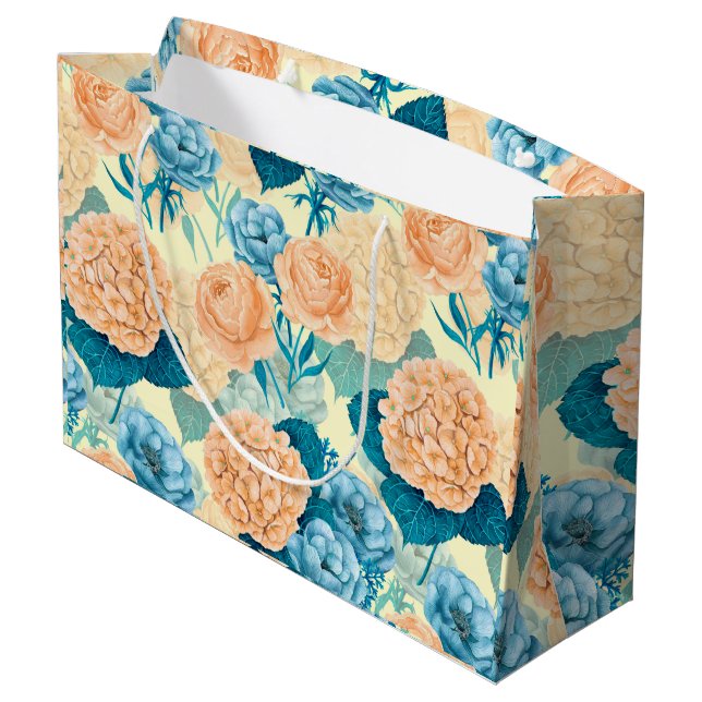 Grand Sac Cadeau Aquarelle du jardin de printemps (Dos Angle)