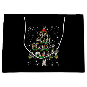 Grand Sac Cadeau Arbre De Noël Akita Couvert De Flashli