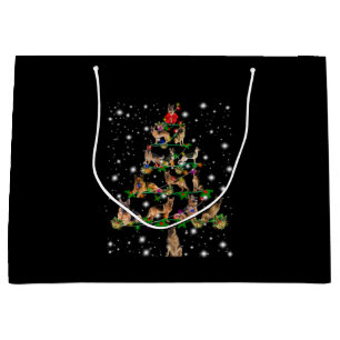 Grand Sac Cadeau Arbre De Noël Allemand Couvert De Flamme De Flamm