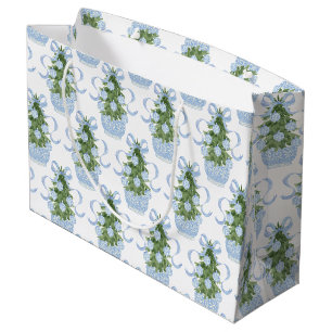 Grand Sac Cadeau Arbre de Noël Chinoiserie
