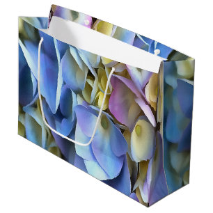 Grand Sac Cadeau Arbuste bleu Hydrangea Arbuste Artistique Bossom