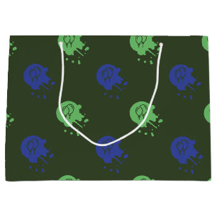 Grand Sac Cadeau Army Green & Blue Painball Party