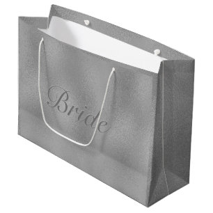 Grand Sac Cadeau Arrière - plan abstrait brillant gris