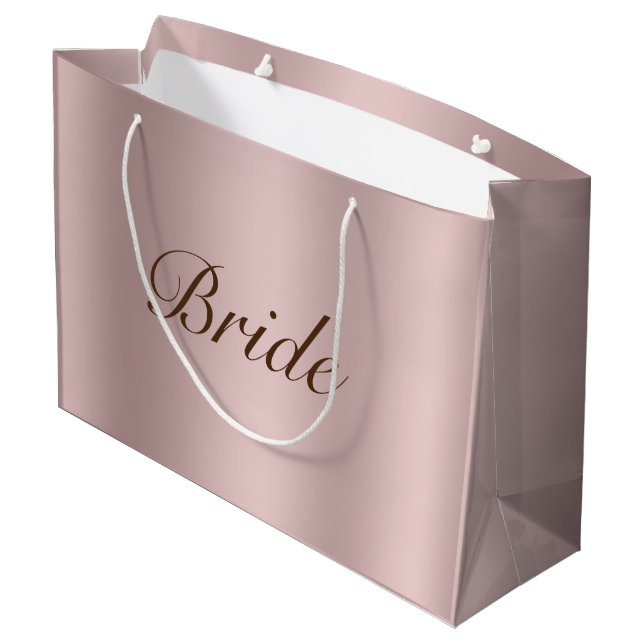 Grand Sac Cadeau arrière - plan abstrait rose-or (Dos Angle)