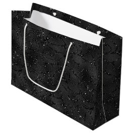 Grand Sac Cadeau Arrière - plan de monocristolite noir