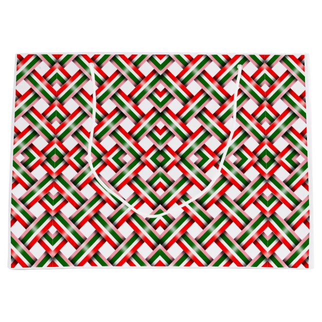 Grand Sac Cadeau arrière - plan motif sans faille de noël (Devant)