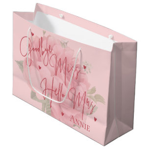 Grand Sac Cadeau Au revoir Mademoiselle Bonjour Madame Fête de Mari