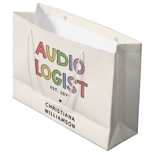 Grand Sac Cadeau Audiologiste personnalisé Audiologie Diplôme Cadea