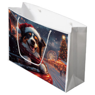 Grand Sac Cadeau Australie Kelpie Dog Roller Dessous de verre Noël