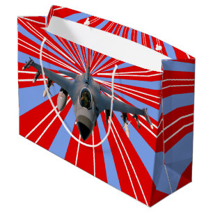 Grand Sac Cadeau Avion de chasse