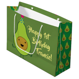 Grand Sac Cadeau Avocado Cute Guacamole1er Cadeau Anniversaire