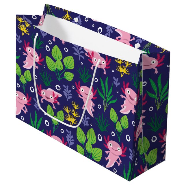 Grand Sac Cadeau Axolotl (Devant Angle)