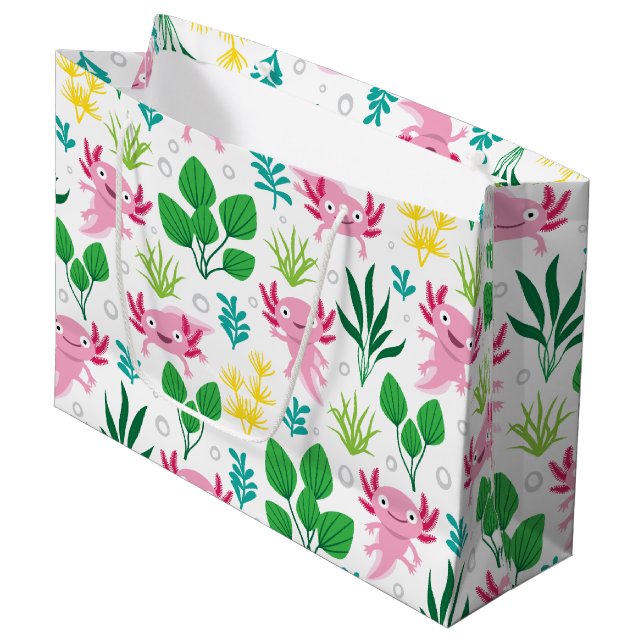 Grand Sac Cadeau Axolotl (Devant Angle)