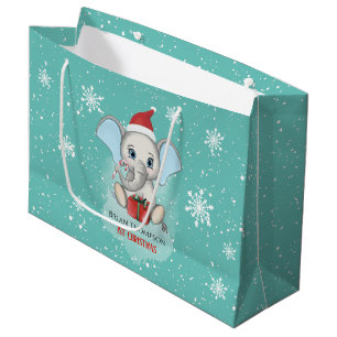 Grand Sac Cadeau Baby Boy First Christmas Jote Elephant Holidays