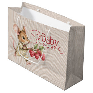 Grand Sac Cadeau Baby Garçon Savane Animaux Shower