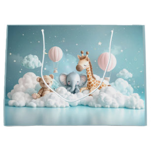 Grand Sac Cadeau Baby Giraffe avec tous ses amis