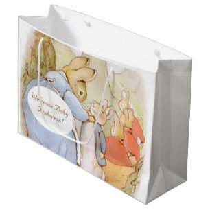 Grand Sac Cadeau Baby Shower Classique de Pierre Lapin