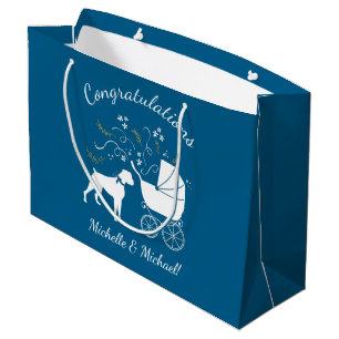 Grand Sac Cadeau Baby shower de chien de boxe