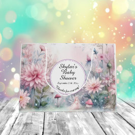 Grand Sac Cadeau Baby shower de jardin de fées