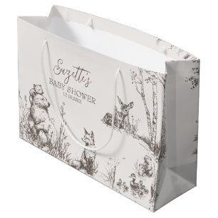 Grand Sac Cadeau Baby shower d'hiver Whimsical