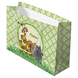 Grand Sac Cadeau Baby shower Safari Jungle Baby Animaux
