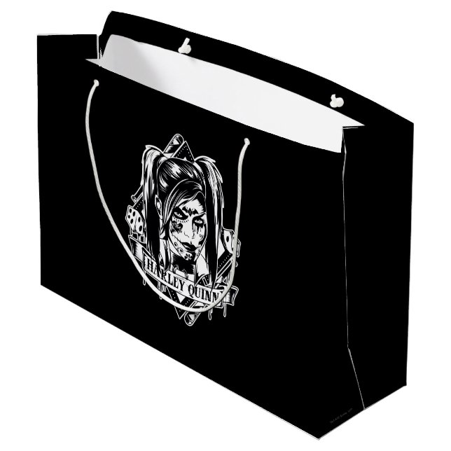 Grand Sac Cadeau Badge Harley Quinn (Dos Angle)