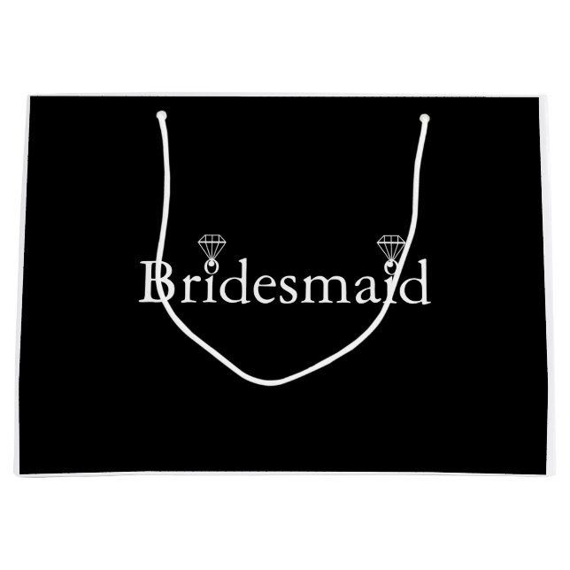 Grand Sac Cadeau Bague de servante d'accueil personnalisée (Devant)