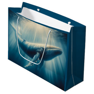 Grand Sac Cadeau baleine côtière/marine