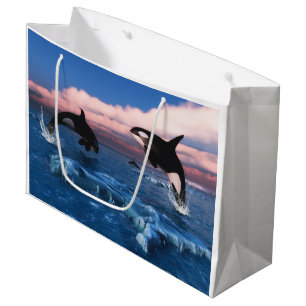 Grand Sac Cadeau Baleines Tueuses Dans L'Océan Arctique