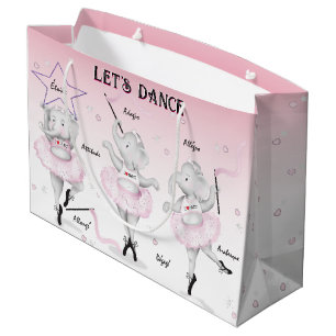 Grand Sac Cadeau Ballerina Elephant Dance Considérant