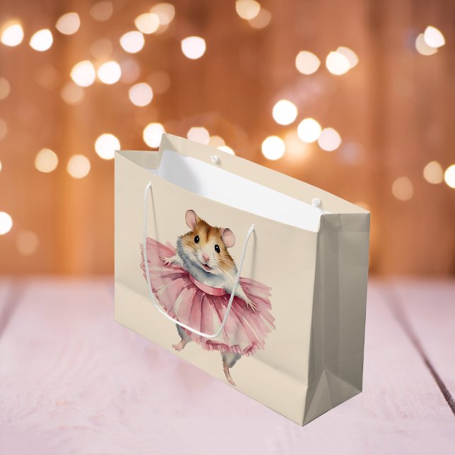 Grand Sac Cadeau Ballerina Hamster Girls Anniversaire (Créateur téléchargé)