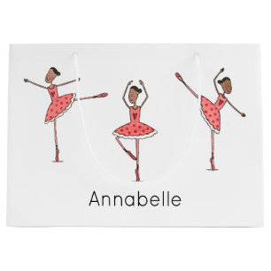 Grand Sac Cadeau Ballerine Ballet Danseuse Personnalisée