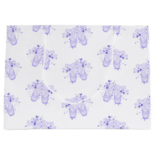 Grand Sac Cadeau Ballet violet Anniversaire Pointe Chaussures