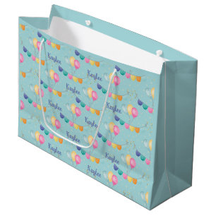 Grand Sac Cadeau Balloons d'anniversaire Étoiles et Parties scintil