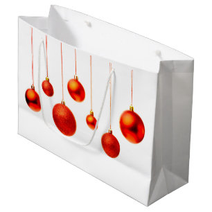 Grand Sac Cadeau Balls de Noël rouge photo