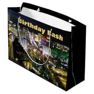 Grand Sac Cadeau Bande de coup d'anniversaire de Las Vegas