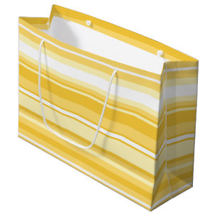 Grand Sac Cadeau Bandes jaunes