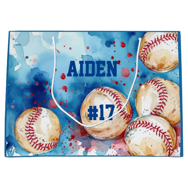 Grand Sac Cadeau Baseball (Devant)