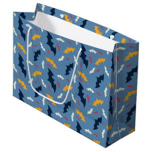 Grand Sac Cadeau Batman   Motif de logo rouge, bleu et jaune