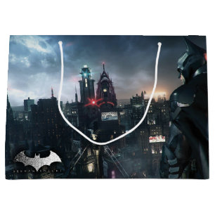 Grand Sac Cadeau Batman regardant la ville