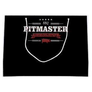 Grand Sac Cadeau BBQ  BBBQ Pitmaster Faible Et Lent Est Une Façon 
