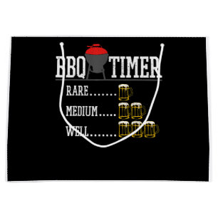 Grand Sac Cadeau BBQ BBQ Timer Funny Bière Steak Grill