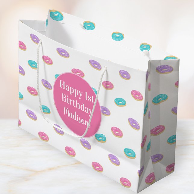 Grand Sac Cadeau Beau Sprinkle Motif Anniversaire personnalisé (Créateur téléchargé)