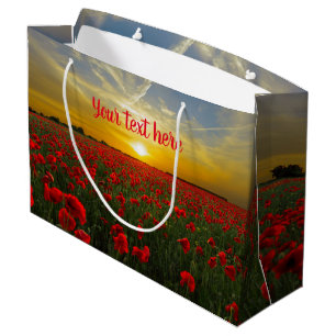 Grand Sac Cadeau Beautiful Red Poppy