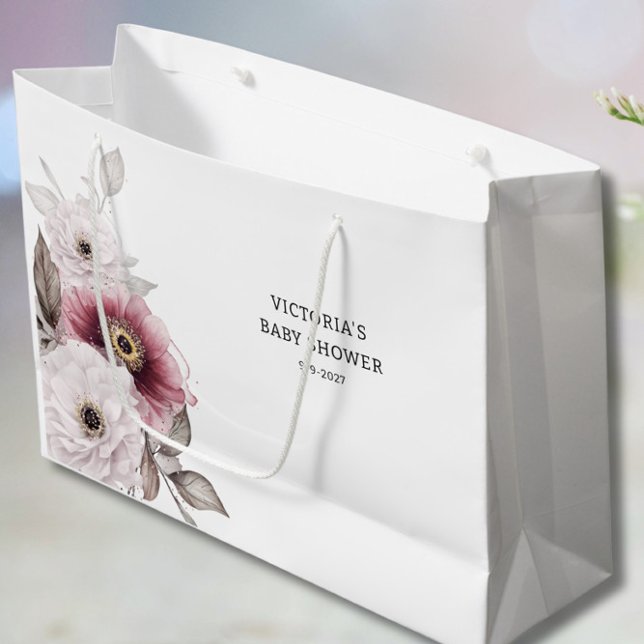 Grand Sac Cadeau Bébé dans le Baby shower en fleur (Créateur téléchargé)