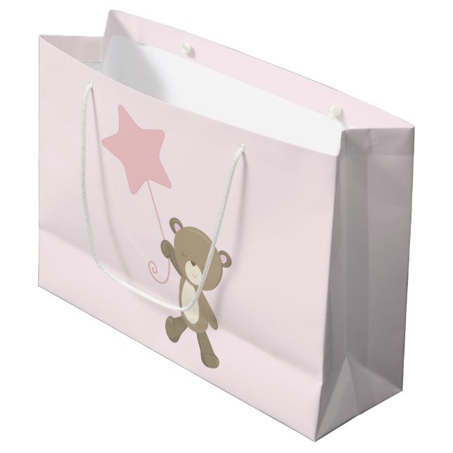 Grand Sac Cadeau Bébé mignon ours en peluche (Devant Angle)