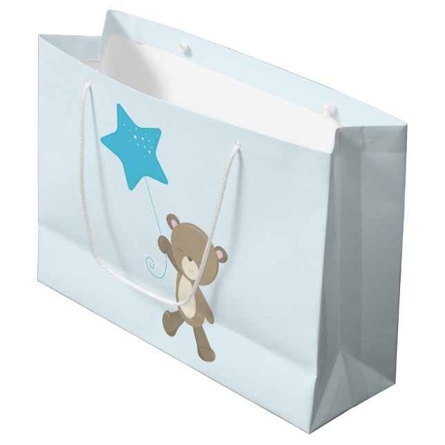 Grand Sac Cadeau Bébé mignon ours en peluche (Devant Angle)