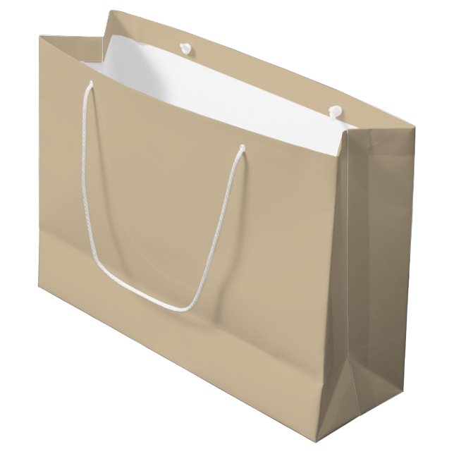 Grand Sac Cadeau Beige Champagne (Devant Angle)