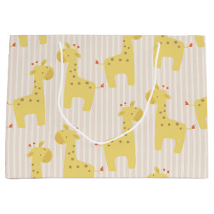 Grand Sac Cadeau Belle girafe de bébé